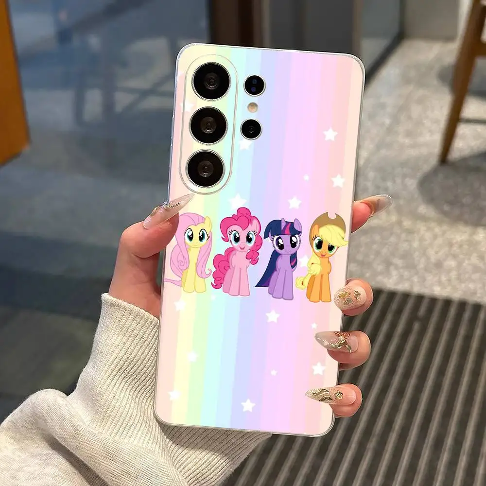 

C-Cartoon My Little P-Ponys Phone Case For Samsung S25,S24,S21,S22,S23,S30,Ultra,S20,Plus,Fe,Note,10,9,5G Transparent Cover