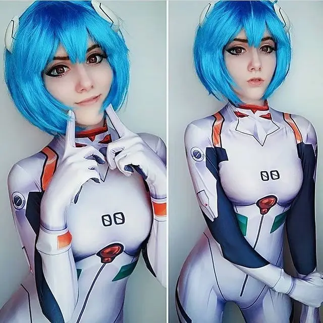 Halloween Anime Ayanami Rei Jumpsuits Cosplay Costume Unisex Zentai Catsuit Girls Bodysuit