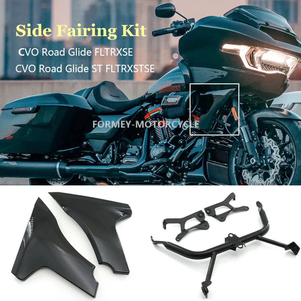 

Side Fairing Panel Support Bracket Kits For Harley Touring CVO Road Glide ST FLTRXSTSE 2024 FLTRXSE 2023 Motorcycle Accessories