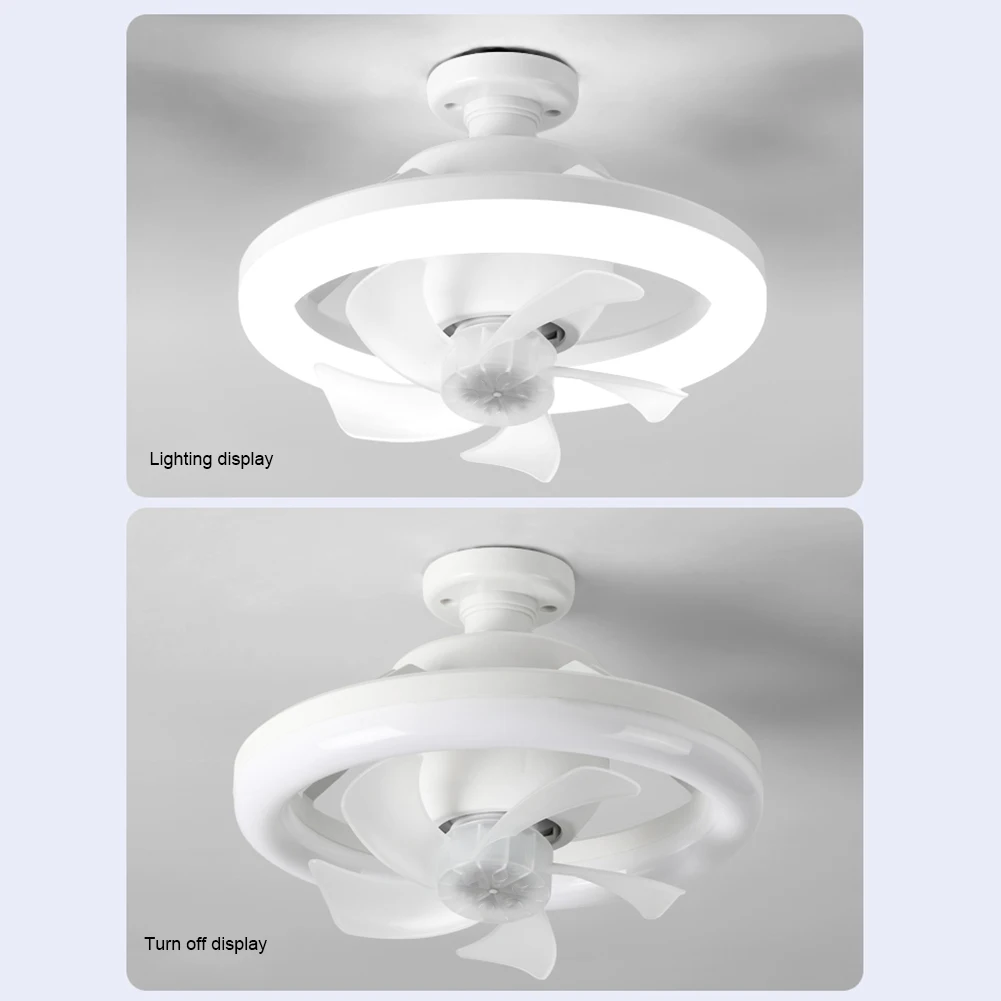 

Ceiling Fan LED Lamp with E27 Base 3 Speed Chandelier Ceiling Fan Silent Indoor Ceiling Fan Light 3 Colors Dimmable/RGB Dimmable