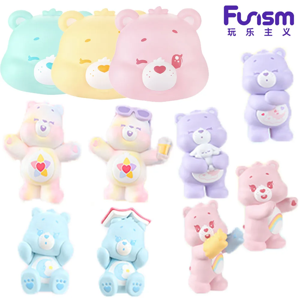 

Genuine FUNISM Care Bears Micro Light Daily Series Blind Box Mini Figure Wish Bear Grumpy Bear Car Ornaments Gifts for Children