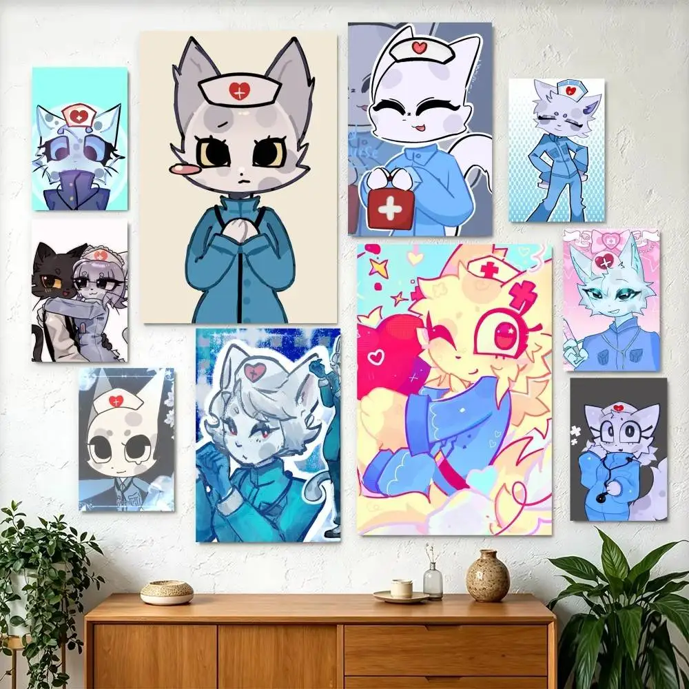 Animal hospital H-Head nurse Poster Perfect Space Sticker Self Adhesive for Office Home Theater Wall Art Decor Fancy Gift