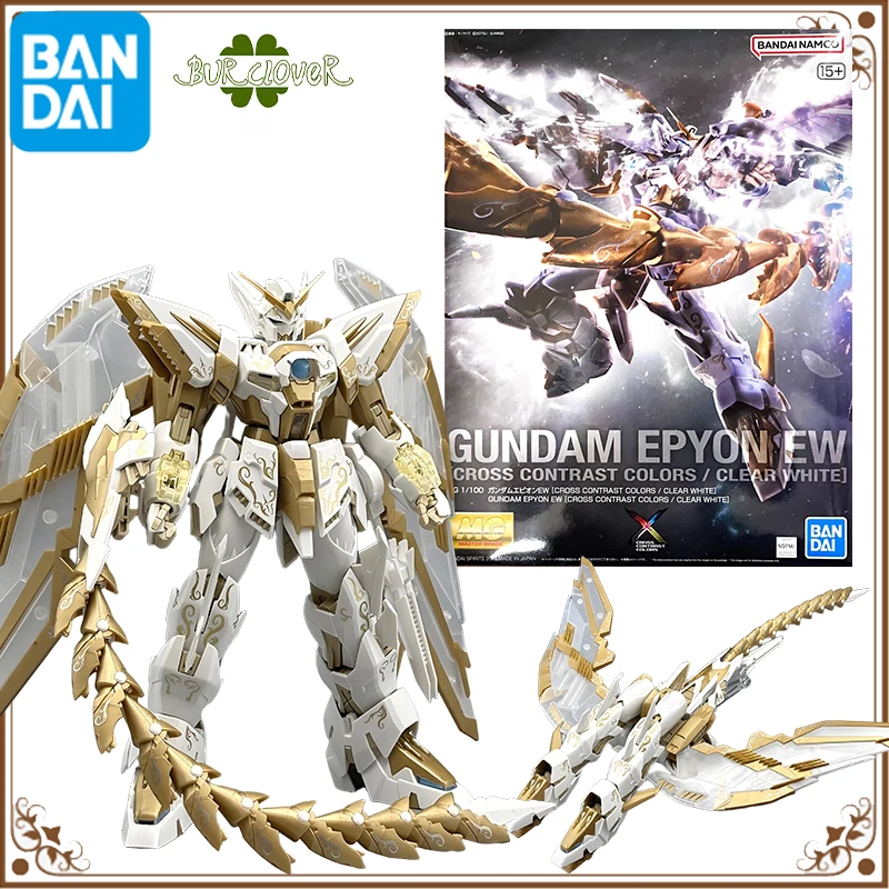 

BANDAI Original GUNDAM MG 1/100 GUNDAM EPYON EW CROSS CONTRAST COLORS /CLEAR WHITE Anime Action Figure Assembly Model Toys