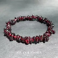 Natural Garnet Bracelet For Woman Crystal Bracelet Jewelry Red Stones Wholesale Healing Energy Gift Lucky
