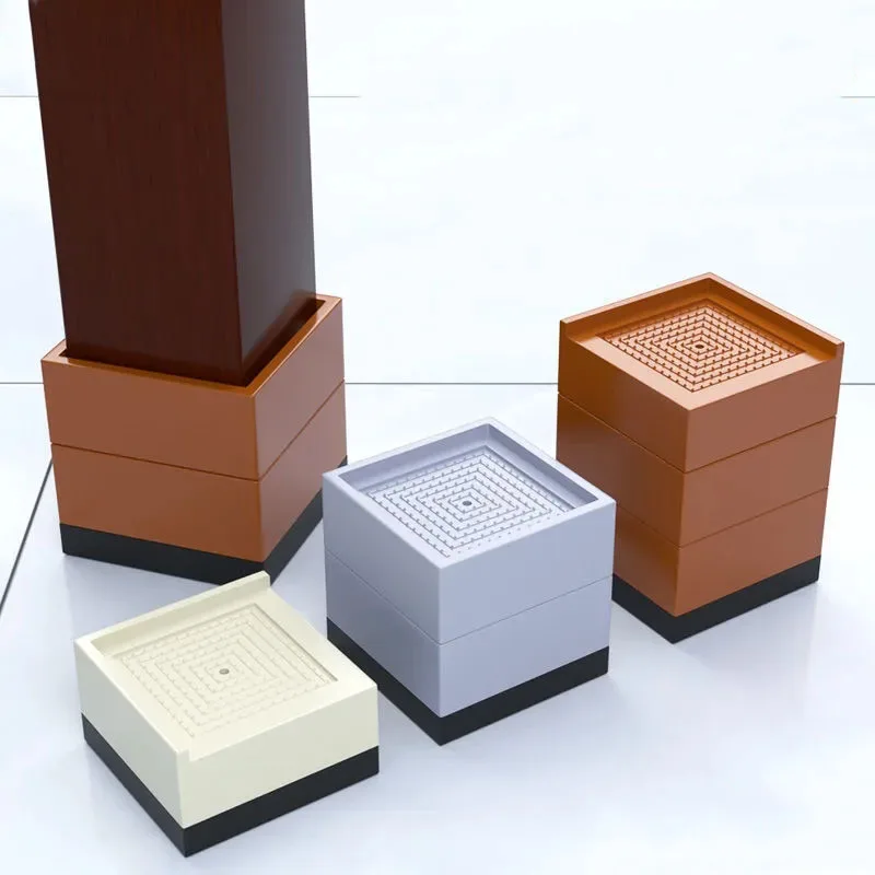 Solid Color Furniture Feet Leg Mat Home Sofa Tables Leg Height Increase Mat Anti-slip Furniture Leg Protector Pad Moisture-proof