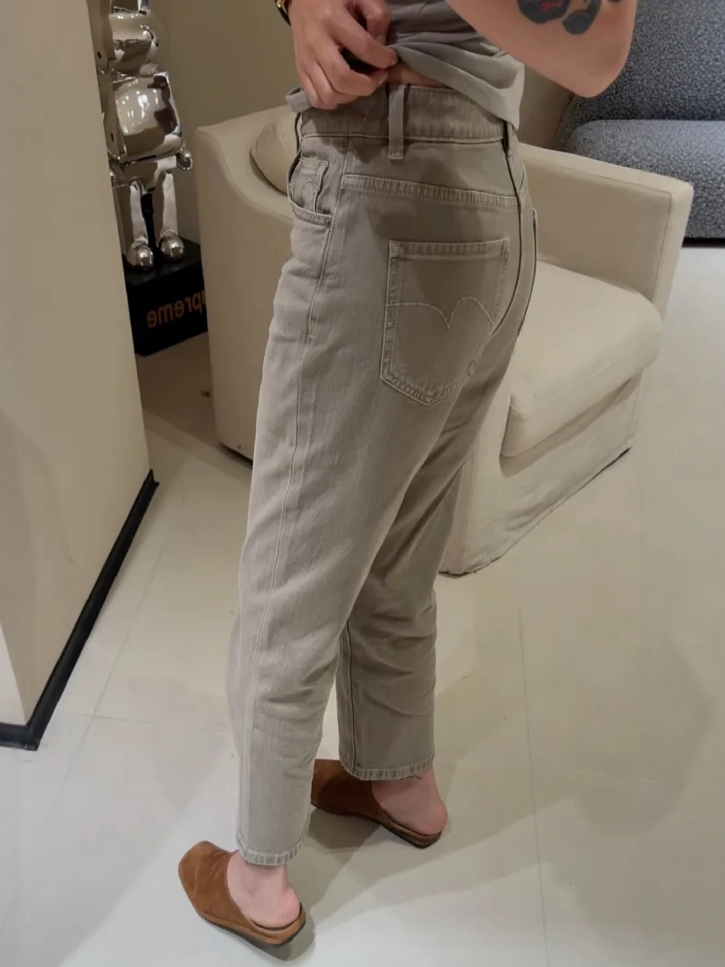 High Waist Straight Leg Denim Jeans Women Early Autumn New Style Elegance French Bread Pants Versatile Fashion Nine Point Ela...