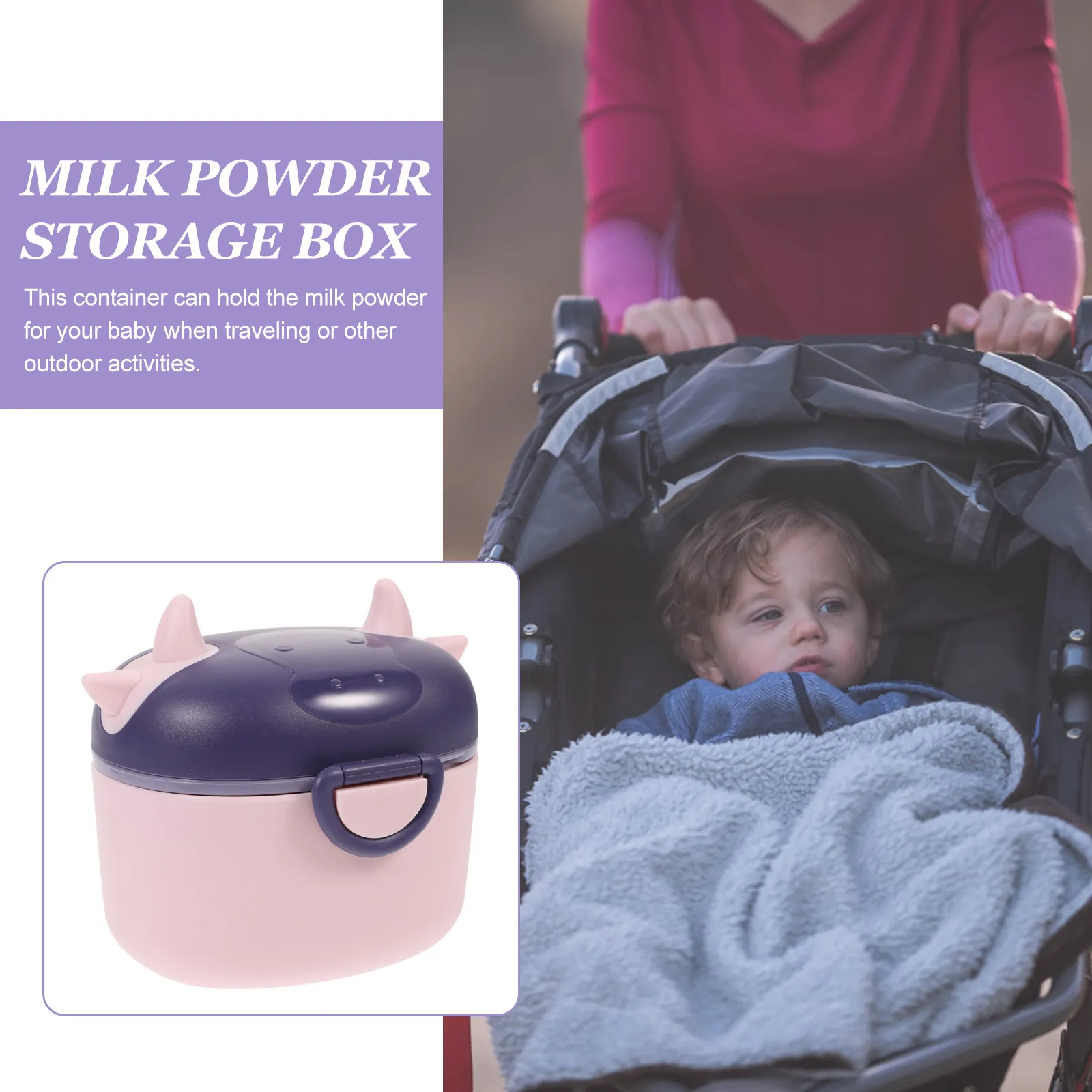 Milk Powder Storage Container Double Layer Portable Travel Scoop Design Leak Proof Food Box Milk Powder Container