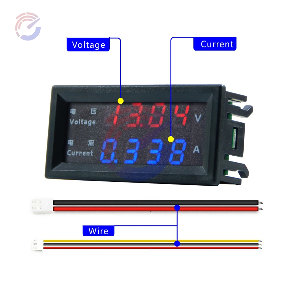 

M4430 DC 100V/200V 10A Four-digit Voltage and Current Meter Five-Wire Voltmeter Ammeter LED Display Volt AMP Meter Tester
