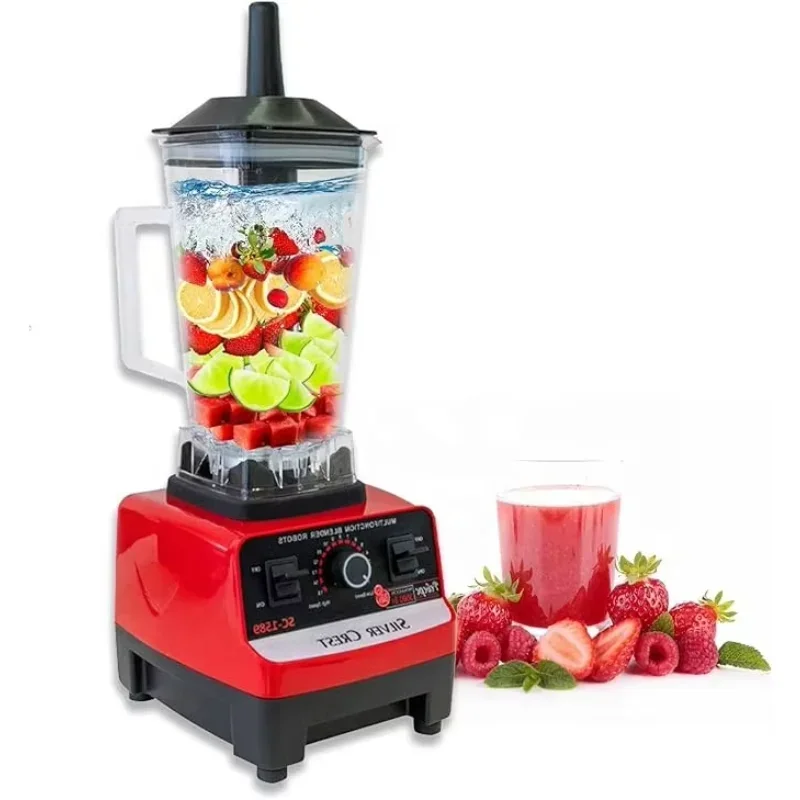 

2024 New Versatile Heavy Duty Commercial Juice Fruit Mixeur 4500W Silver Crest SC 1589 2 in 1 Portable Blender Juicer