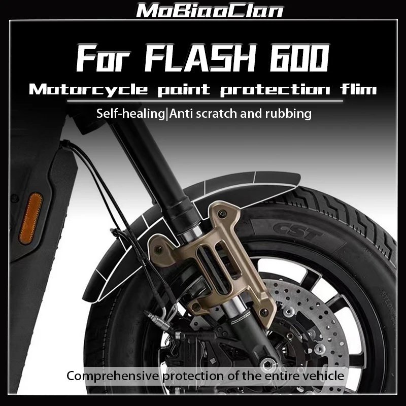 For QJMOTO FLASH 600 Invisible Car Cover Film Transparent Protective Fuel Tank Sticker Waterproof Modification Accessories