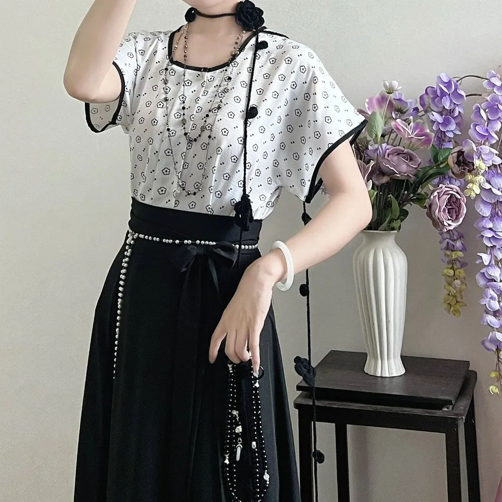 

Комплект Hanfu династии Тан - женский топ Beizi + юбка с разрезом, утягивающий китайский костюм, современный женский ханбок