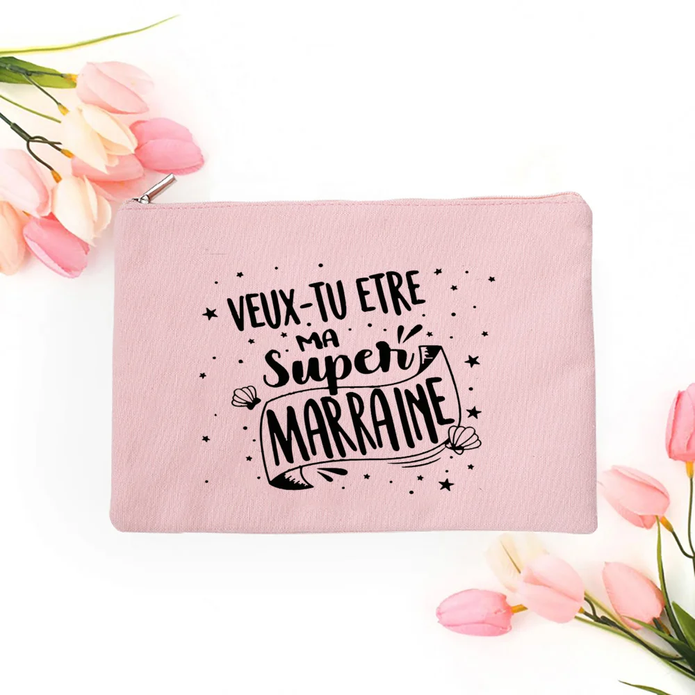 Wilt U Mijn Geliefde Godmother Verzoek Cosmetische Case Godmother Makeup Tassen Travel Wash Storage Pouch Geschenken Voor godmother