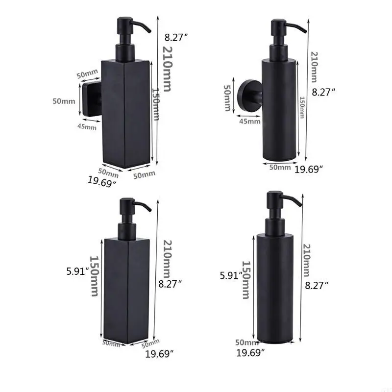 L74C Manual Soap Dispenser Bathroom Hand Gel Dispenser Liquid Containers for Hand Soap, Shampoo, Conditioner, Shower Gel
