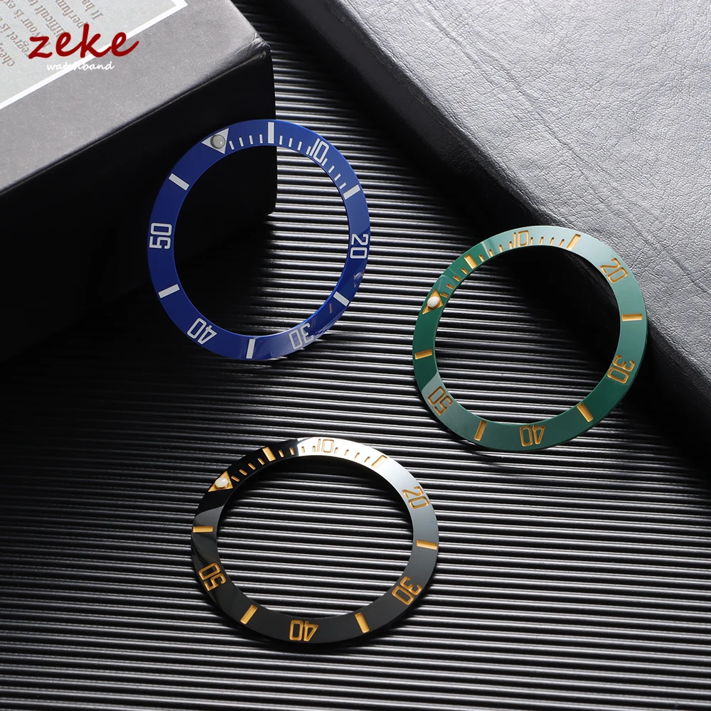 Ceramic for 40mm SUB Watch Case Alloy Watch Bezel Insert Ring Slope NH35 NH34 for Water Ghost Diving Men Watch Part Accessories