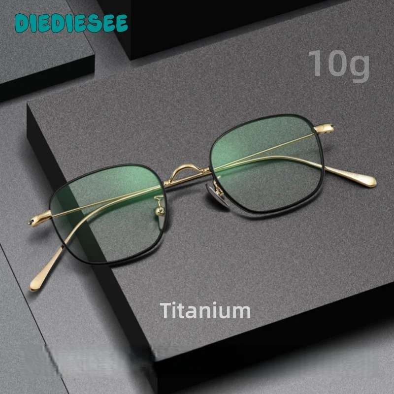 

New Men's High-quality Business Titanium Frame Retro Anti Blue Light Box Women's Optical Prescription Glasses Frame GWS-199