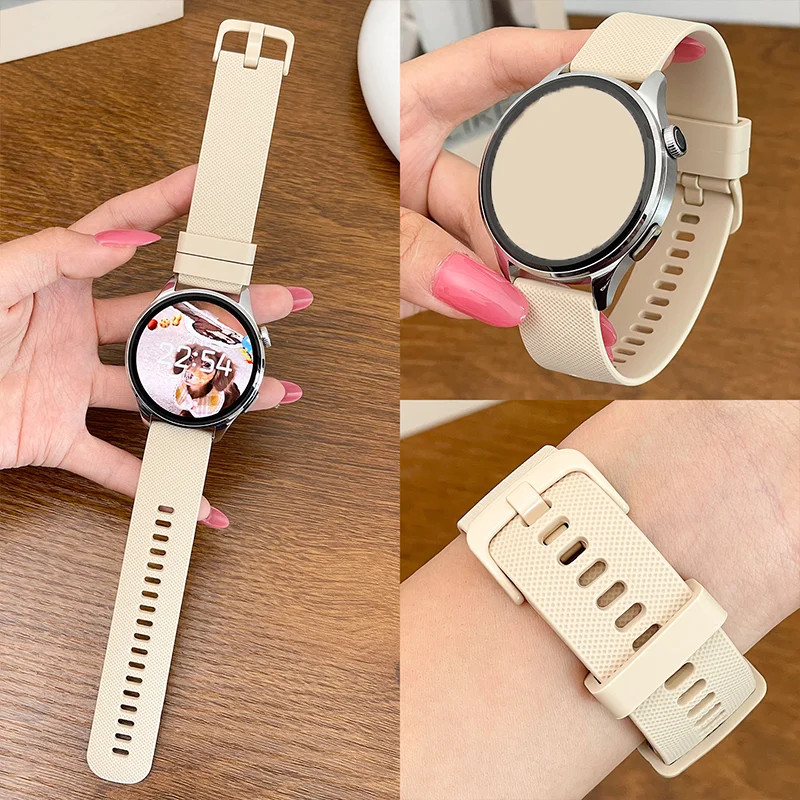 Silicone Strap For Xiaomi Watch 5 Sport Bracelet Replacement WatchBand For Mi Watch S5 S4 46mm S3 S2 S1 Pro Active 20-22mm Band