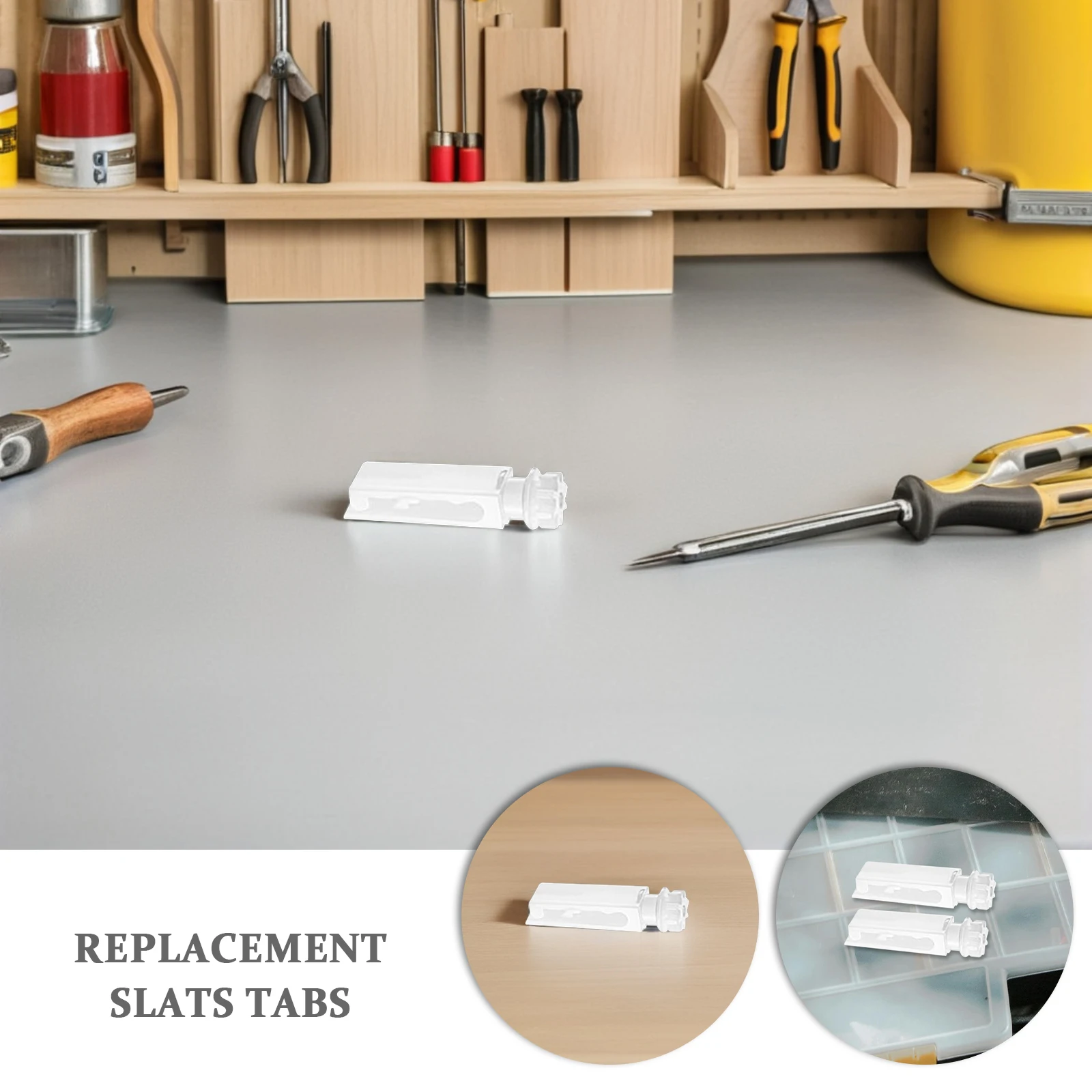 

12 Sets Vertical Blinds Parts Repair Tabs Replacement Stems for Damaged Blinds Fixing Hardware Home Decoration