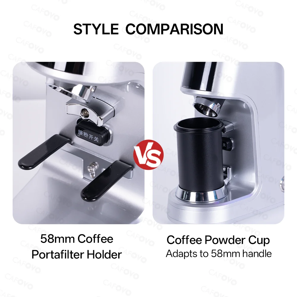 카포보 G764F 커피 버 그라인더 64mm 플랫 버 커피 그라인더 100단계 조절 시간 측정 밀러 가정용 바리스타용