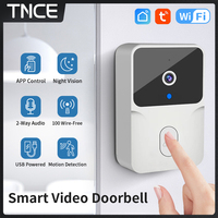 TNCE Tuya WiFi Doorbell With Camera Wireless Video Doorbell WIFI HD Outdoor Phone Door Bell Camera Security Video Intercom