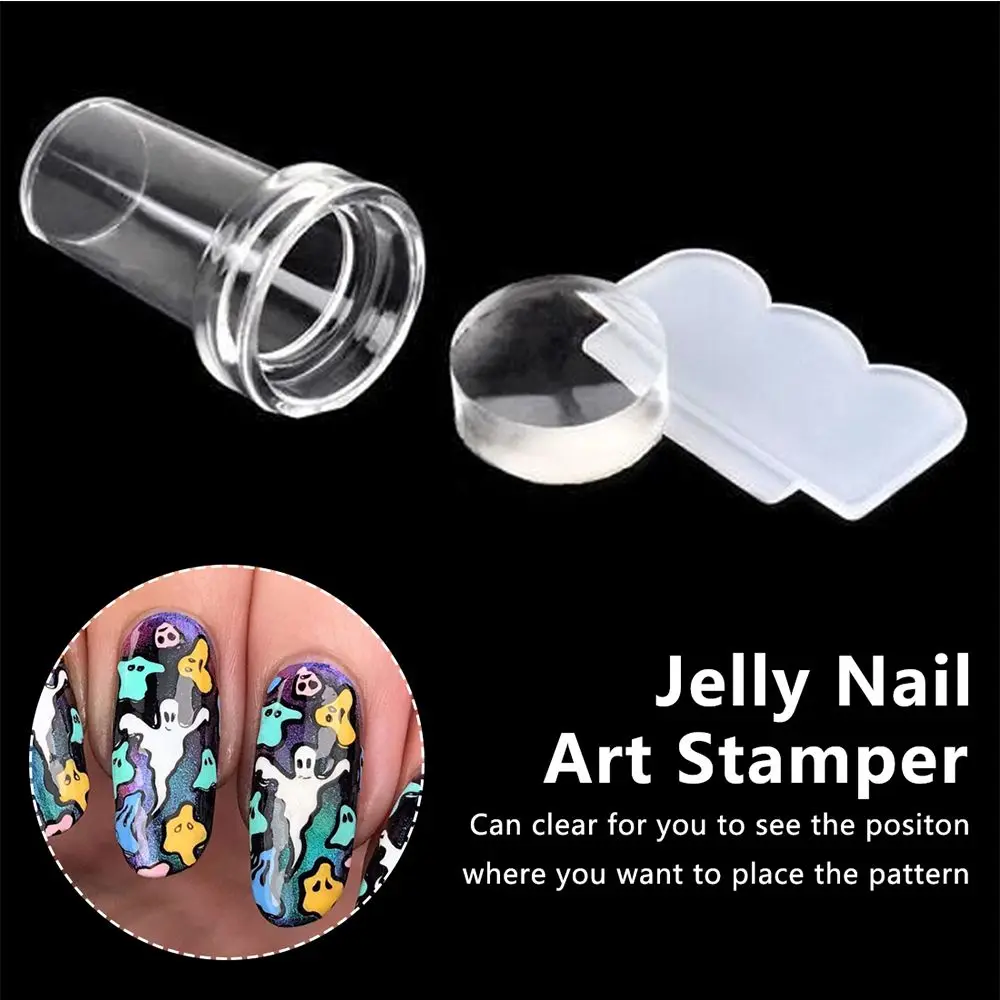 Silicone Flower shaped Design Stamp printing Stamping Tools Nail Scraper Nail Art Nail Stamper