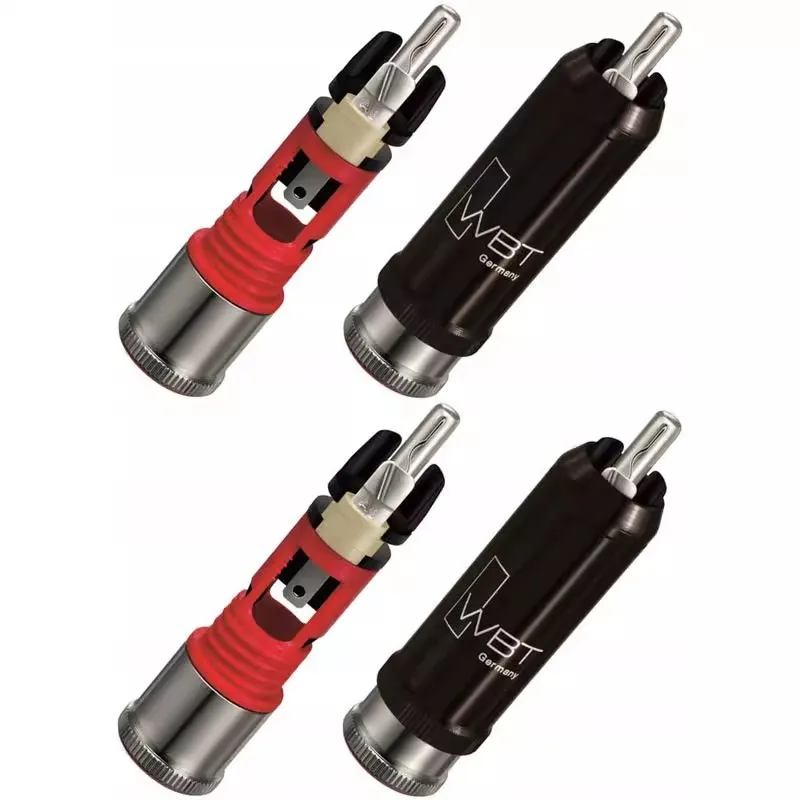WBT 0110 Cu Ag RCA Male Plug Pure Copper & Pure Silver HIFI Audio Connector For Audio Interconnect Cable Amplifier