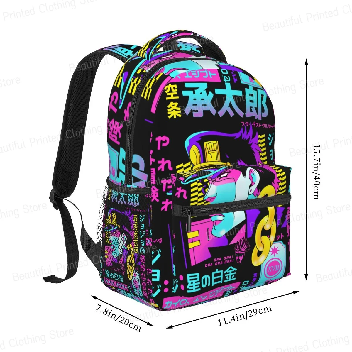 Versatile Backpack Boys Girls Bookbag JoJo Bizarre Adventure Anime Teenage school bag Daily portable bag