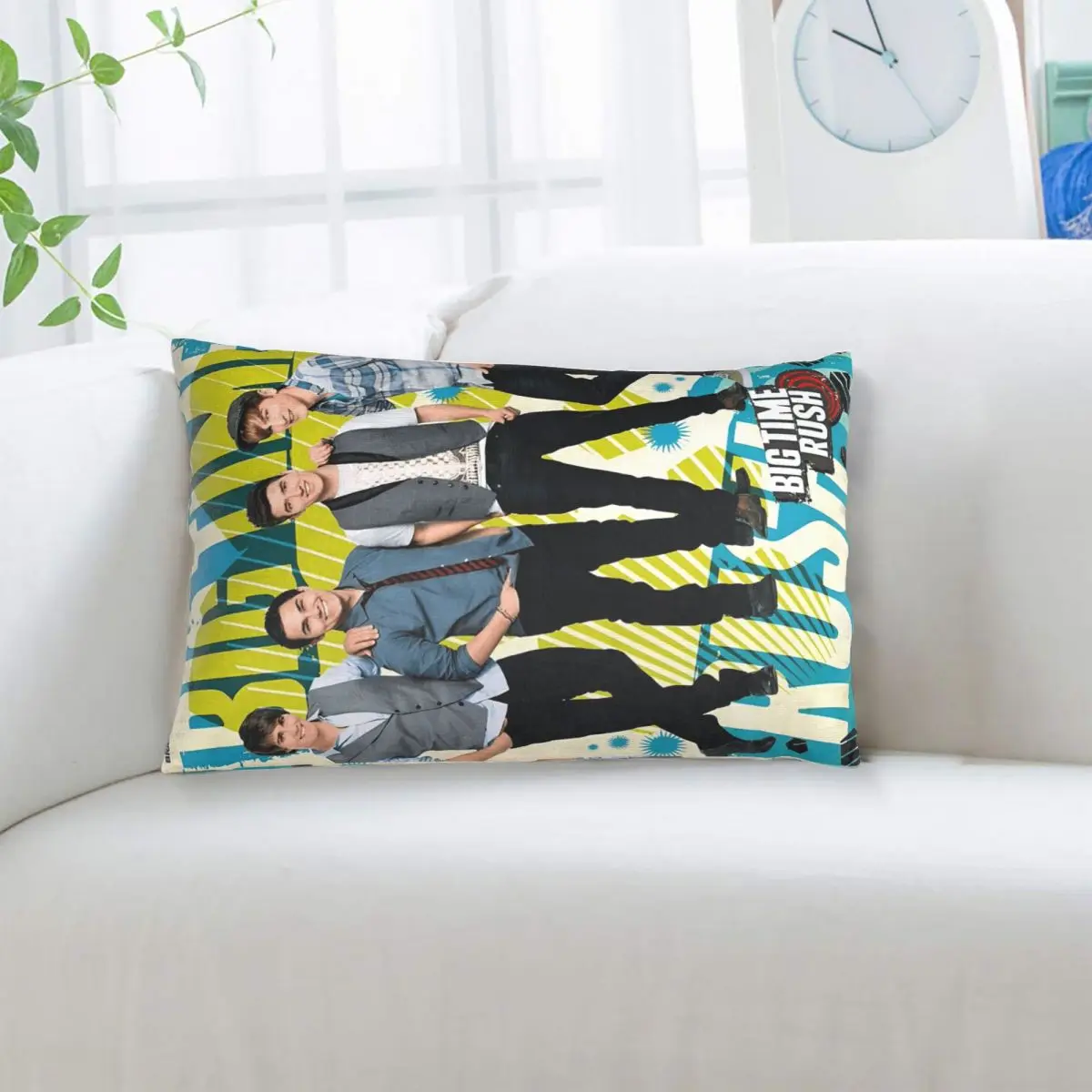Funda de almohada rectangular Big Time Rush Band, funda decorativa para cojín, decoración para dormitorio, cama, hogar, almohada cómoda