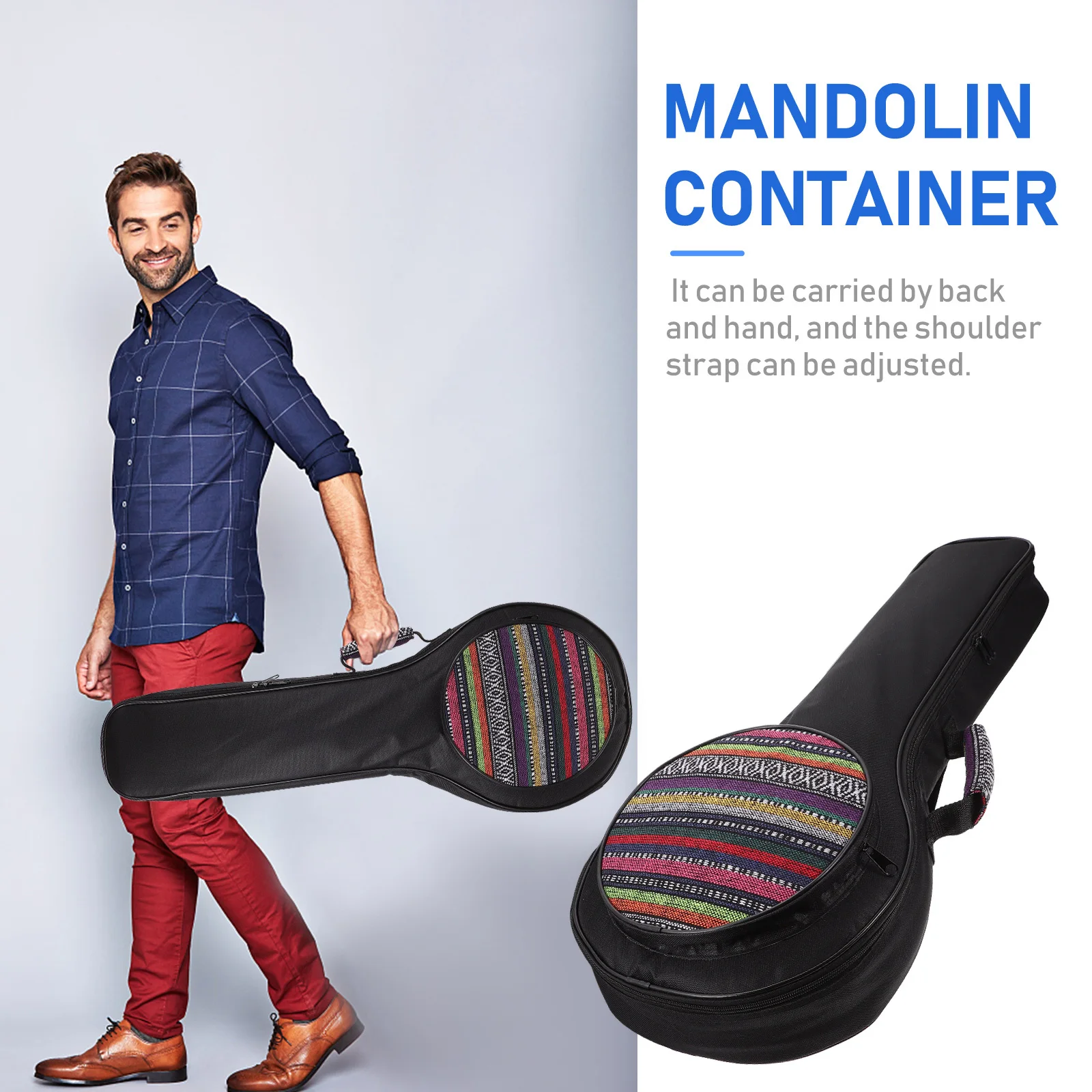 

Convenient Mandolin Bag Tote Organizer Holder Musical Instrument Storage Pouch Case
