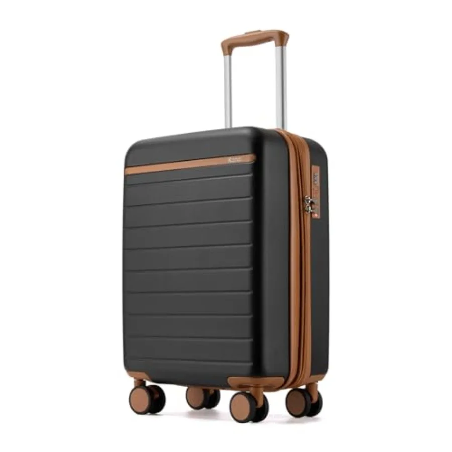 

Expandable 20 Inch Carry On Suitcase Airline Approved, Lightweight ABS+PC Hardshell Luggage with 360° Silent Spinner Wheels, /B