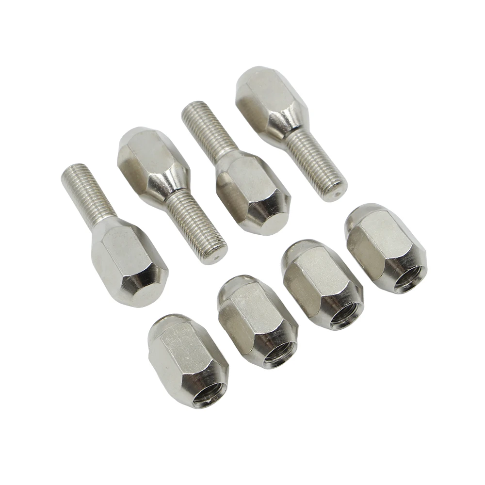 ATV Wheel Hub Accessories M10X1.25 Chrome Hexagon Nuts Karts Bolt Screws for Buggy UTV Quad Go Kart Vehicle Moto Motobike Parts
