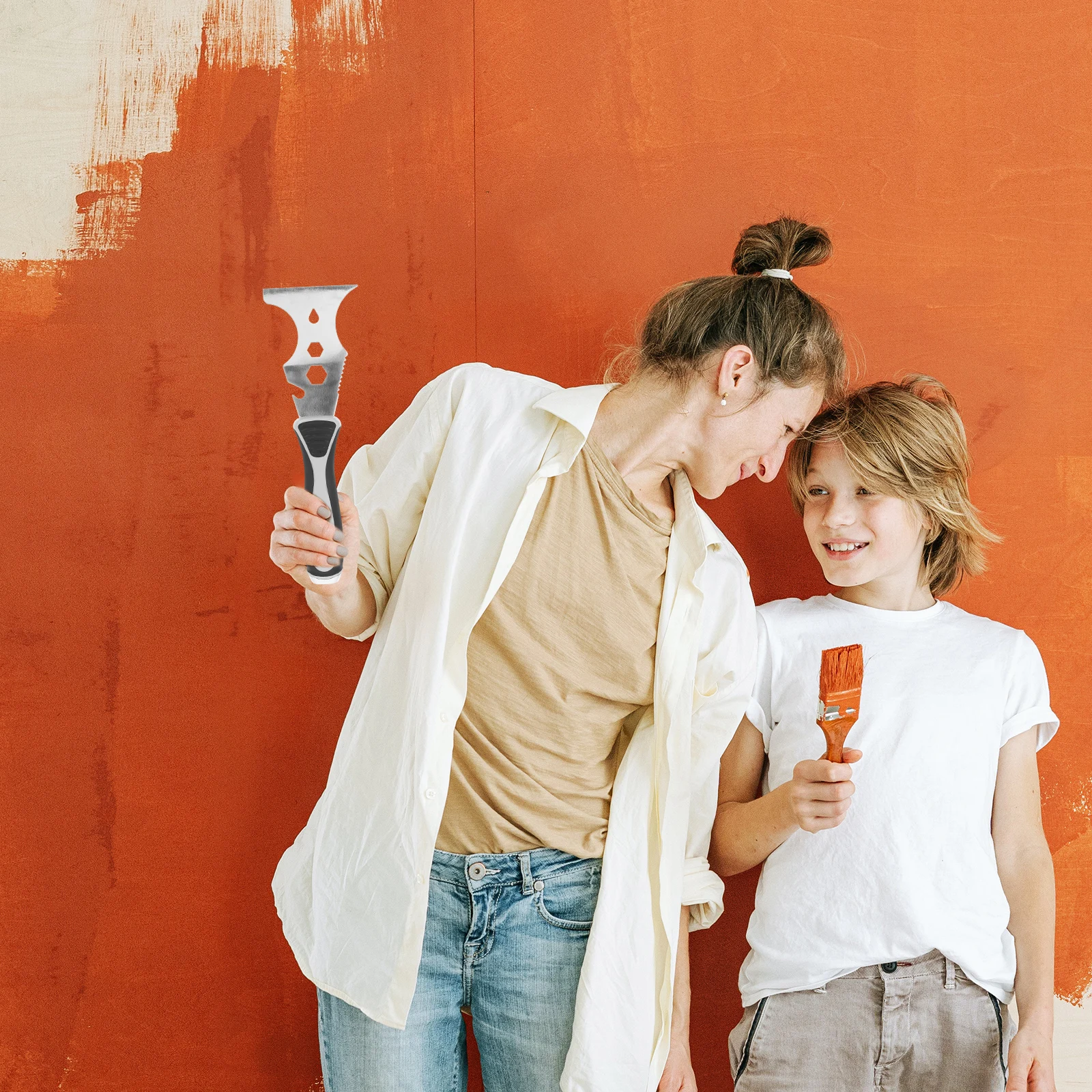 Raspador de limpieza multifuncional con mango largo para el hogar, oficina, azulejos, vidrio, suelo de madera, herramienta portátil de eliminación de pintura cerámica