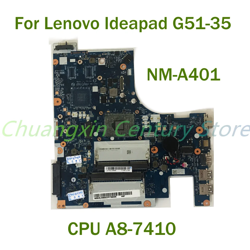 

Материнская плата для ноутбука Lenovo Ideapad G51-35 NM-A401 с процессором A6 A8, 100% протестирована, полностью работает