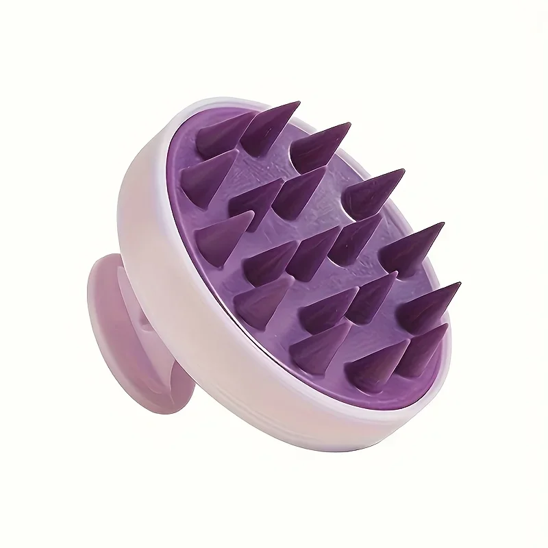 Silicone Shampoo Brush Scalp Massager, ABS Plastic Handle, Plastic Bristles for Normal Hair - Gentle Scalp Massage Shampoo Brush