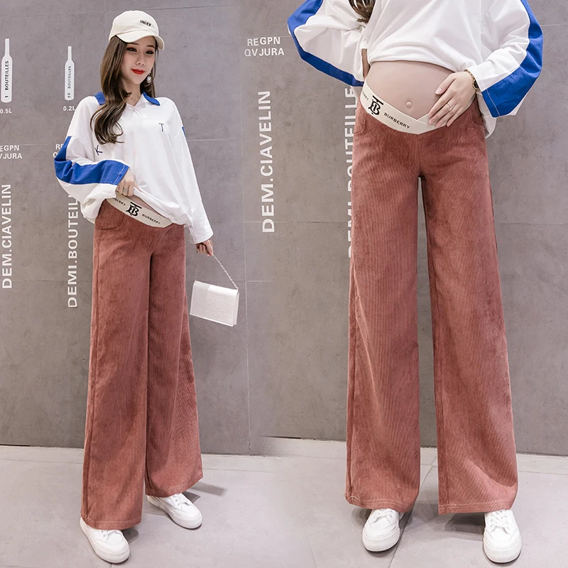 Pregnant Women's Pants Spring Clothes Wide-leg Trousers Spring Outer Wear Fashion Loose And Thin Maternity Clothes Pregnancy