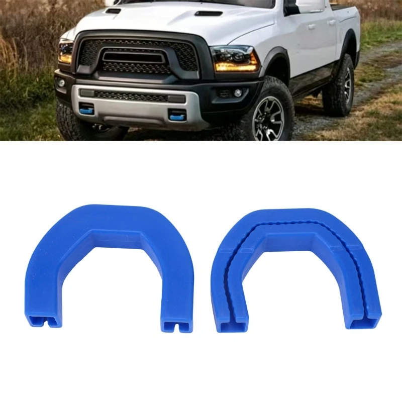 Silicone Tow Hook Covers for 2019-2026 1500, Smooth Gloss Front Trim Pair with Clip-Style, Hardware-Free Installation 68UF