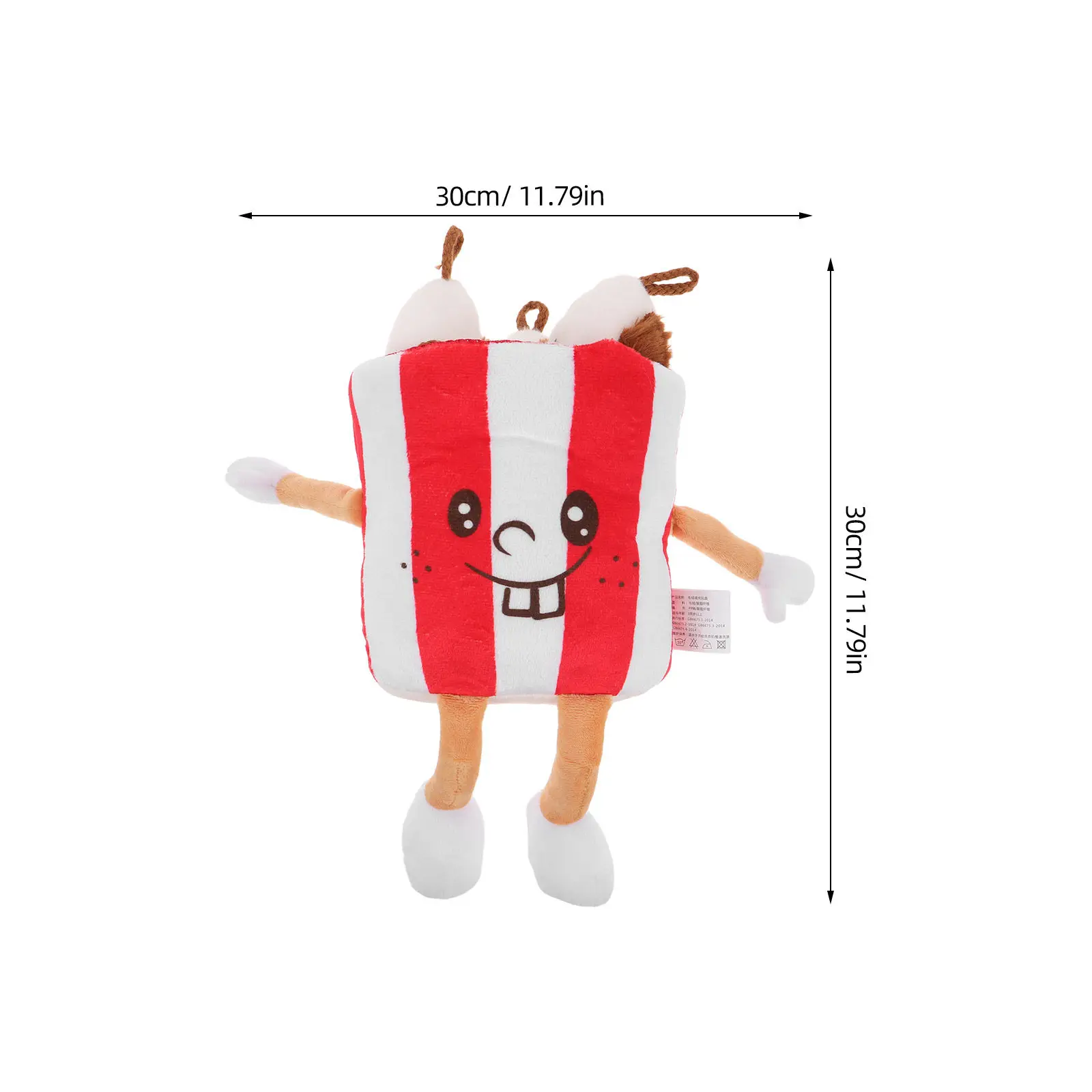 Cuscino Realistico a Forma di Popcorn da 30 Cm - Simpatico Cuscino Imbottito a Forma di Cibo per Alleviare lo Stress - Divertente Cuscino Decorativo per Bambini e Adulti