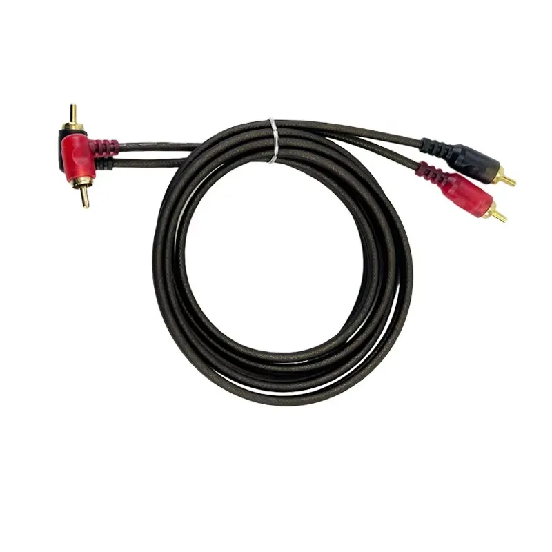 Professional 1m Copper Core Audio Speaker Cable with RCA Connector, Audio Wire for Speaker Amplifier Sound System Accessory