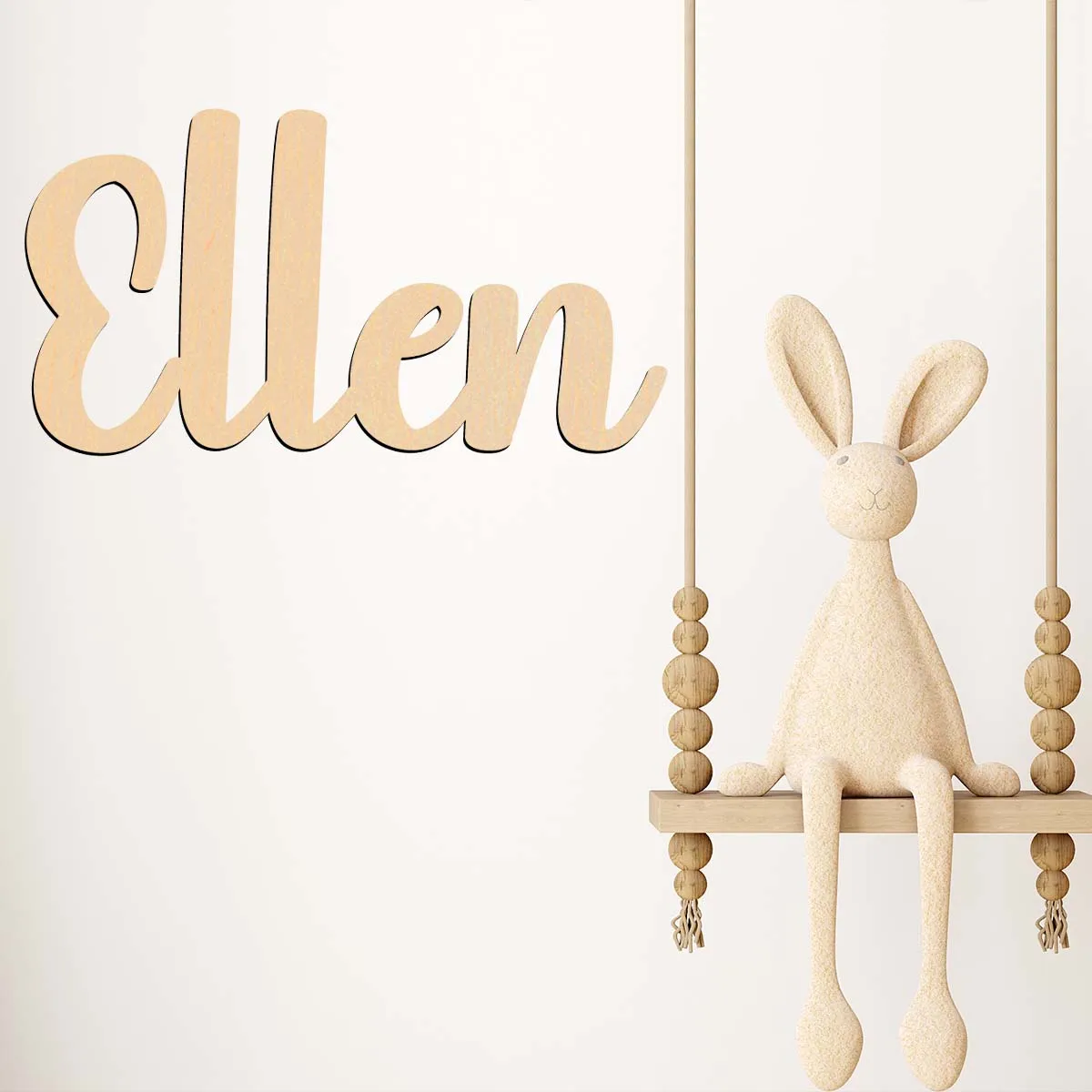 1 قطعة الكرتون الين مثال شخصية اسم لوحة خشبية المواد الخشبية علامة قطع الليزر يدويا مع حروف مخطوطة أنيقة