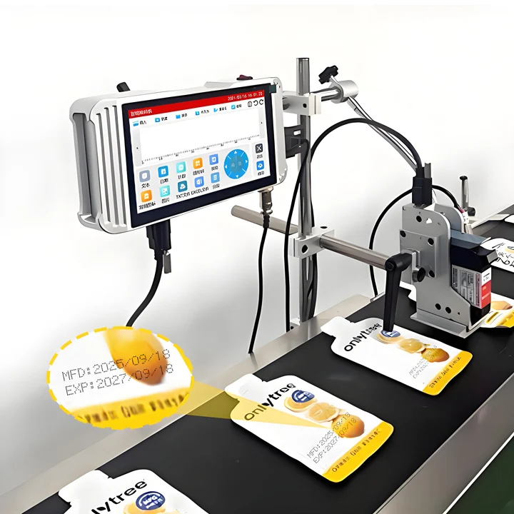 آلة الترميز عبر الإنترنت، طباعة الدفعة النافثة للحبر، تاريخ انتهاء الصلاحية المتغير، رقم سلسلة رمز الاستجابة السريعة التلقائي