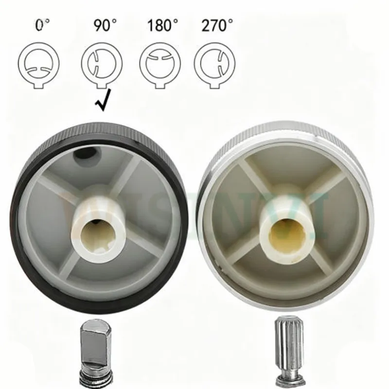 2pcs 30x13mm Aluminum Volume Control Knob 6mm D Shaft/Spline shaft Potentiometer Rotary Switch Cap For Car Audio Amplifier