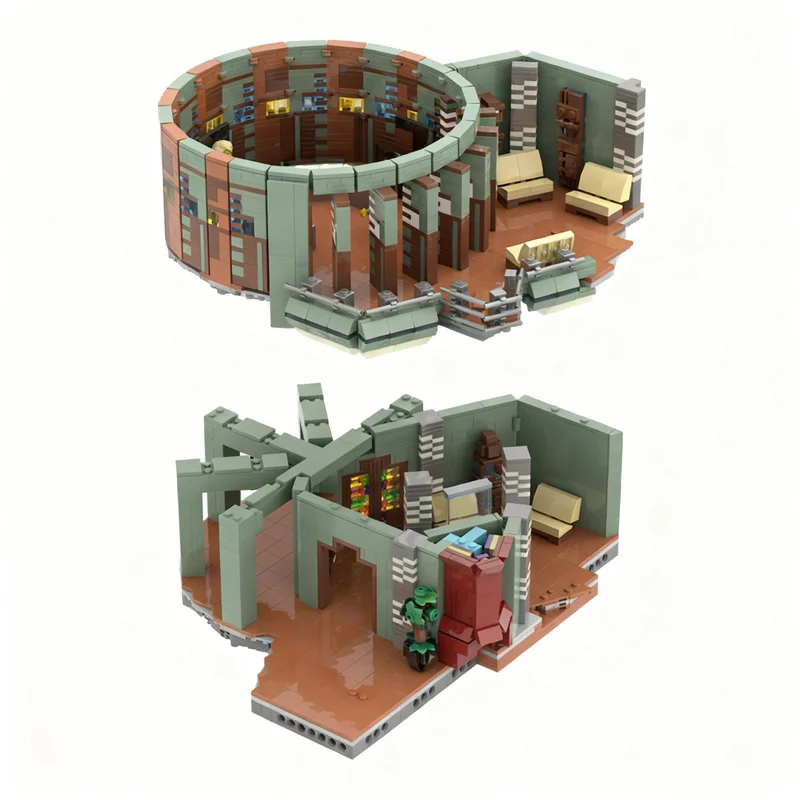 2891pcs MOC Space Stargate Atlantis Conference Room Model toys Building blocks Construction Christmas gift Kids Birthday idea