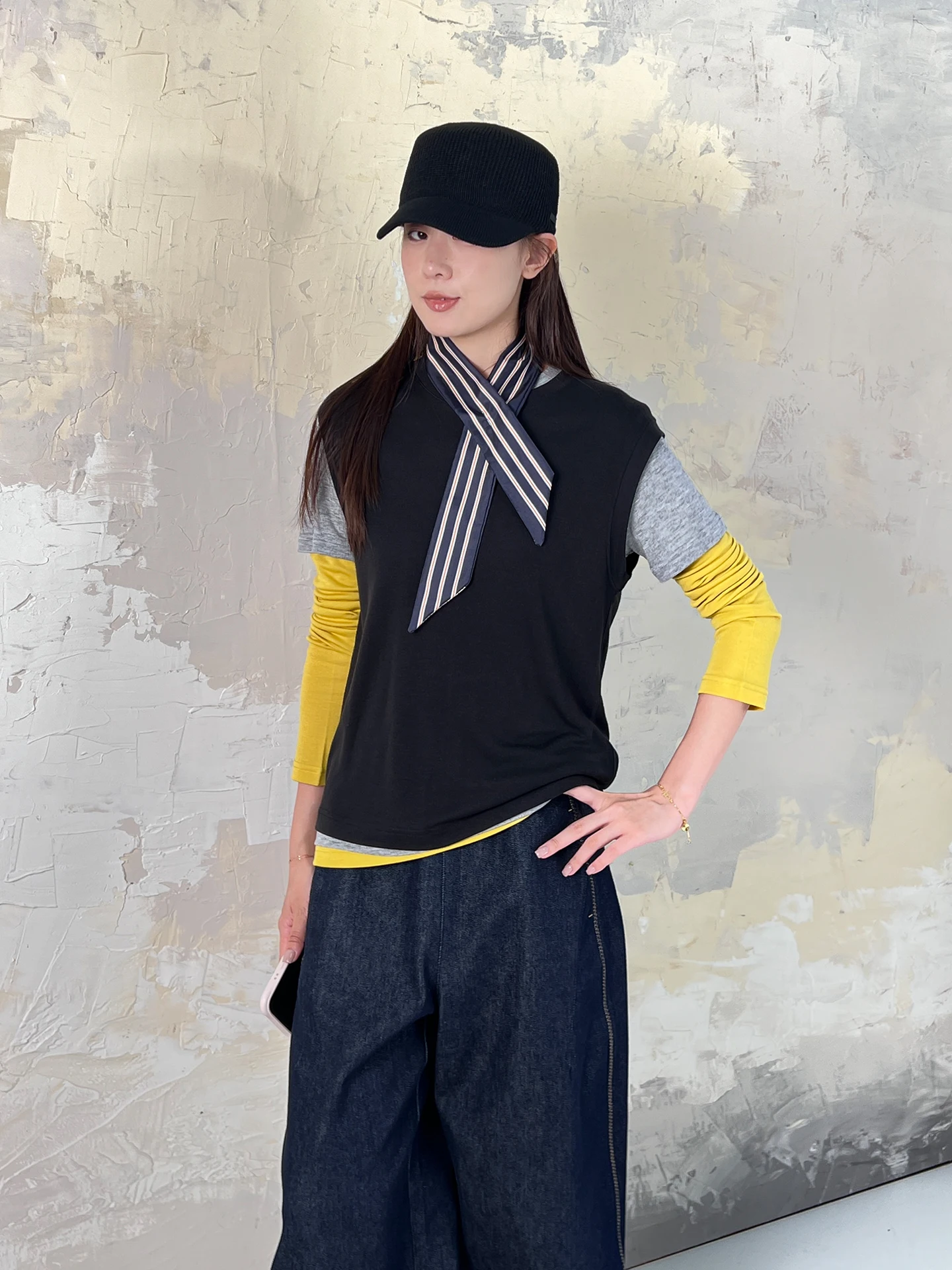 

Комплект из двух футболок для женщин: шерстяная повседневная футболка и футболка с длинным рукавом, комфортная, дышащая, с круглым вырезом, стандартный крой