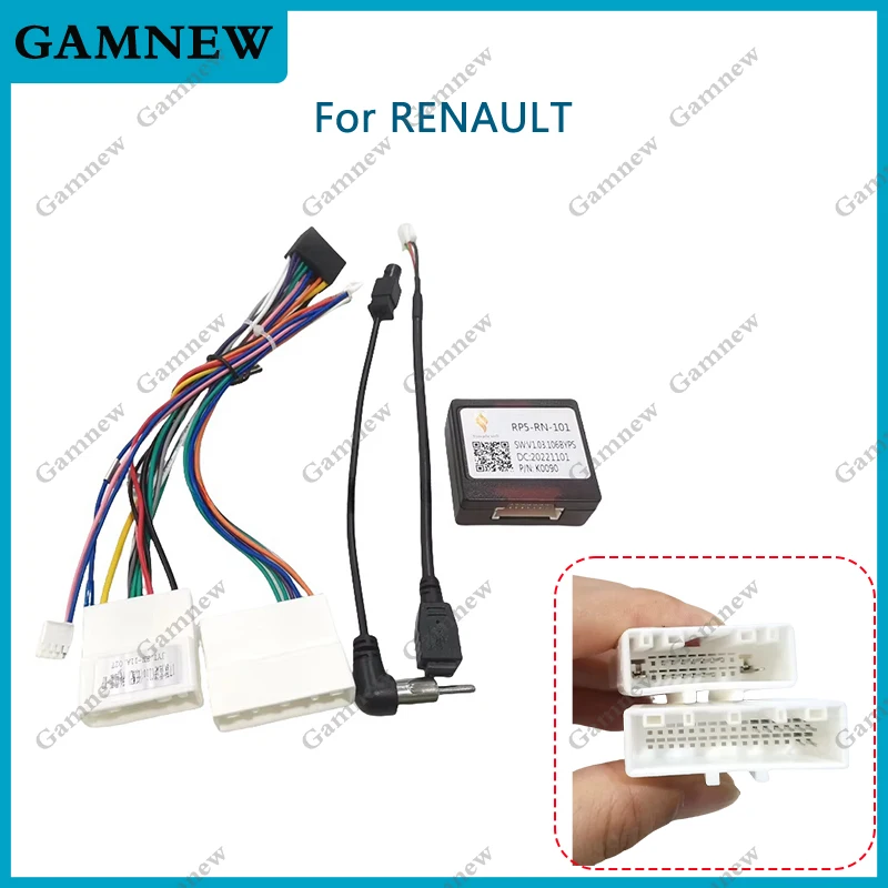 Car 16pin Wiring Harness Adapter Canbus Box Decoder For Renault Captur Clio 4 Opel Vivaro B RP5-RN-101