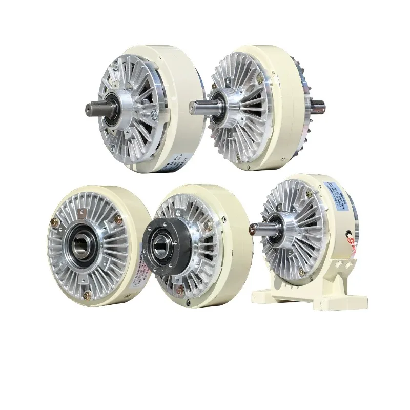 Single axis magnetic powder brake tension controller hollow brake clutch