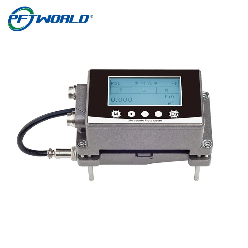 High Flexibility Backlit LCD Display IP65 10-24V DC Magnetic Ultrasound Flowmet Flow Meter for Ultrapure Pure Water Treatment
