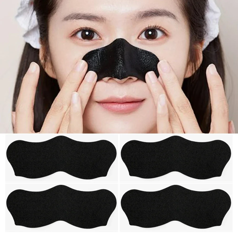 100pcs Unisex Black Nose Patch Deep Cleansing Nose Strips Acne Blackhead Removal Shrink Pore Noses Black Head Stickers Skin Care