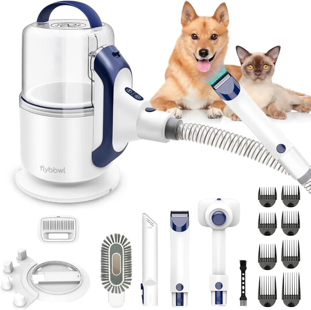 Pet Grooming Vacuum Hair Dog Hair Grooming Kit Professional Dog Vacuum Deshedding Vac for Pet Pet Hair Trimmer