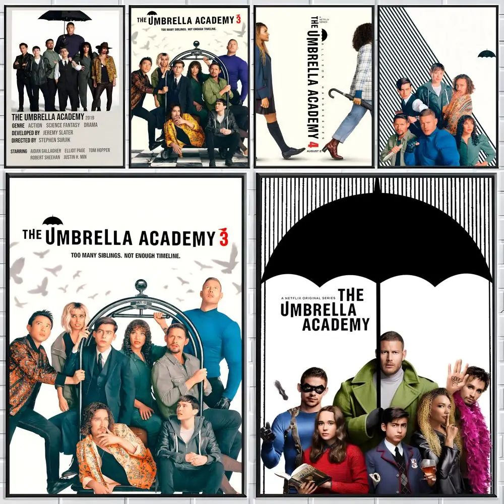 T-The Umbrella Academy Poster Klassische Poster und Wandkunstdrucke eignen sich für Wohnzimmer, Schlafzimmer und Zuhause.