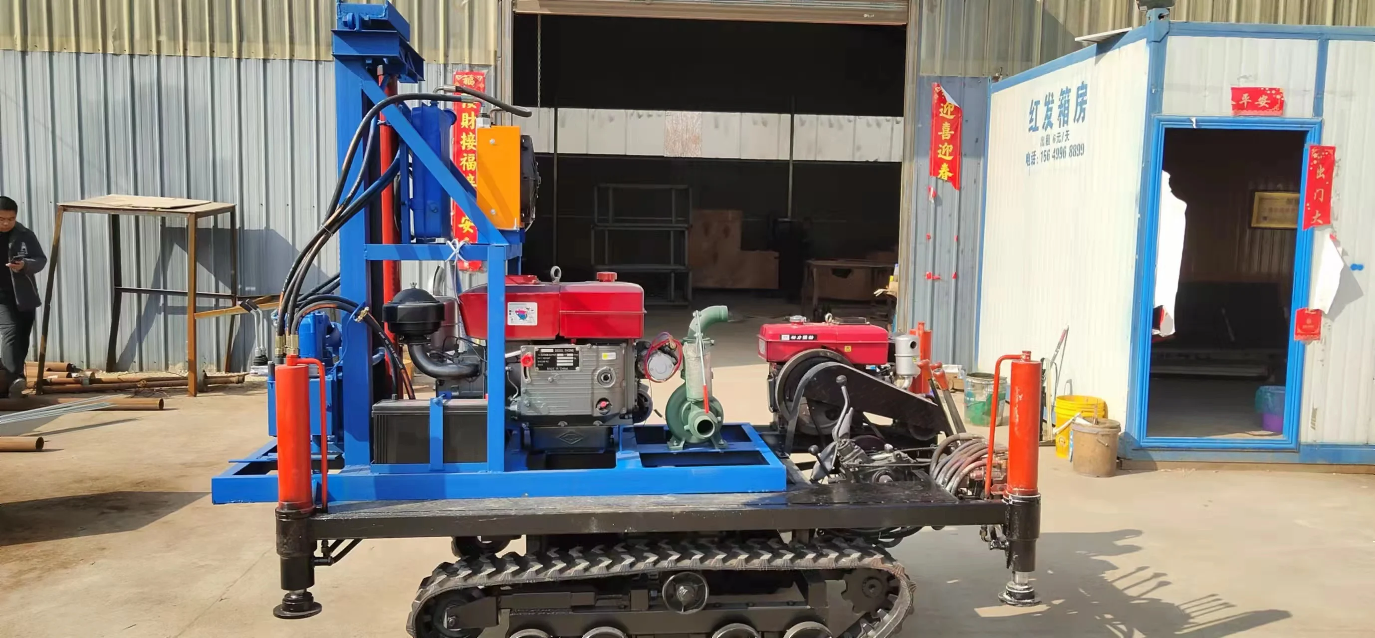 New arrival solar pile driver Hengwang bore pile drilling machine ground screw machine pile driver water well drilling rig