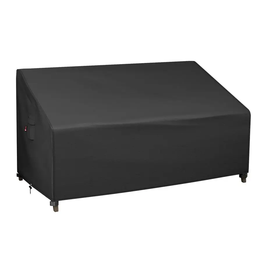 

Patio Furniture Sofa Covers 52W x 28D x 32H inch 2Seater Outdoor Waterproof Couch Loveseat Bench Cover, Black